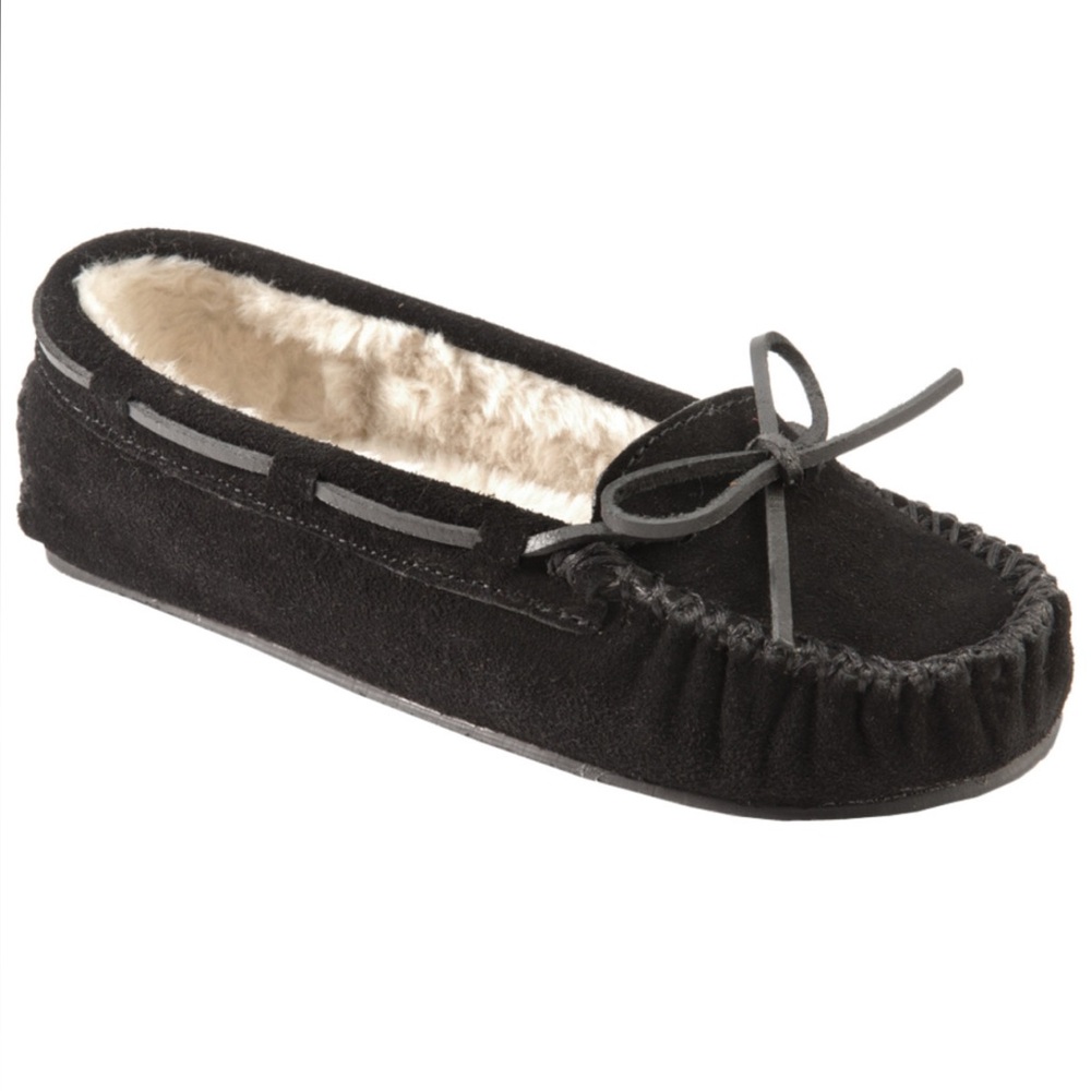 NWT Minnetonka Cally Lined Genuine Suede Slipper Moccasin Gift Stocking‎ Stuffer